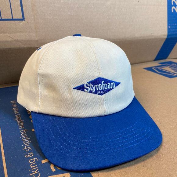 90s styrofoam hat leather strap - Picture 2 of 4